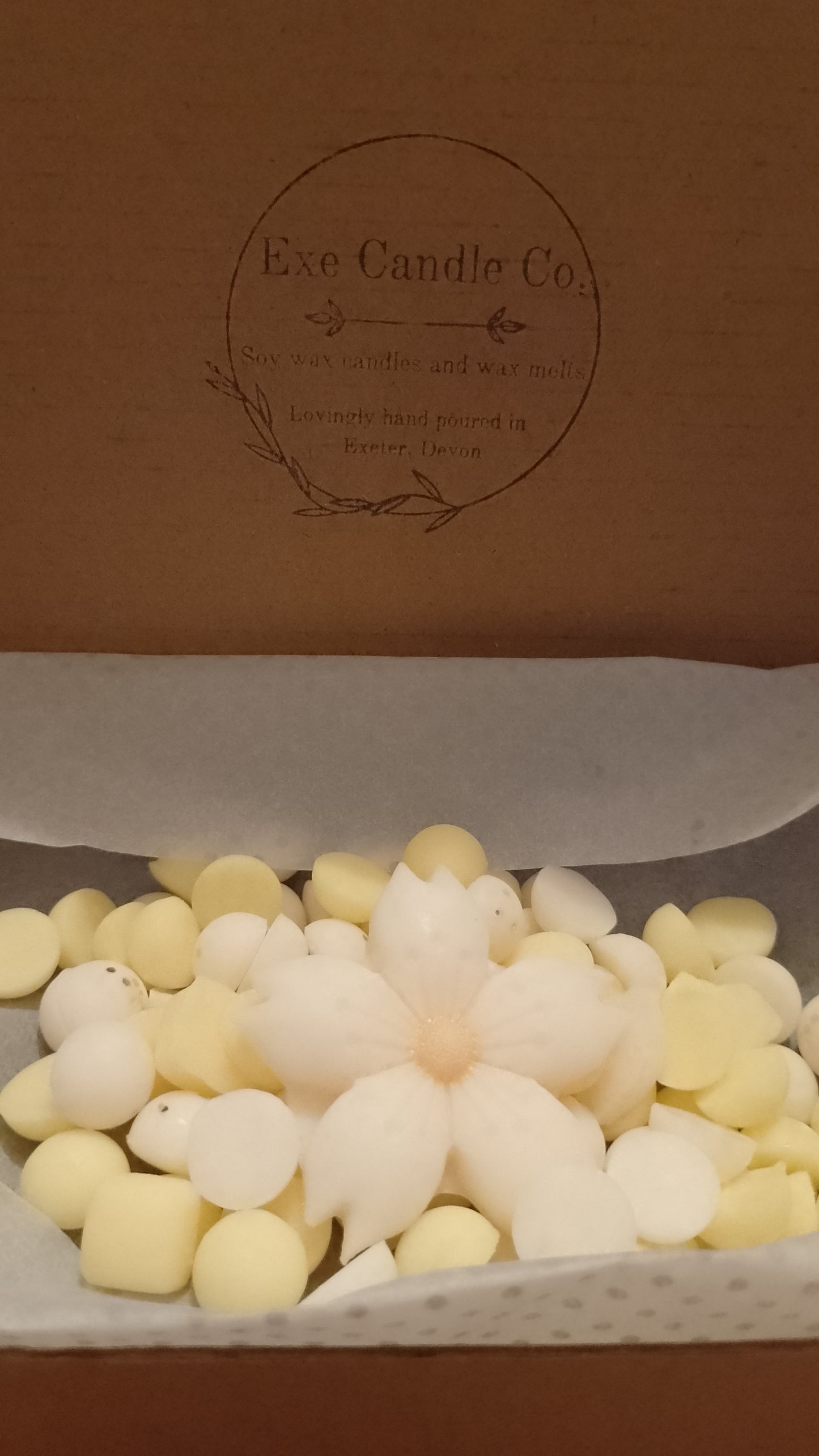 Daisy scented wax melts, yellow and white pattern, soy wax candles, perfume dupe fragrance oil