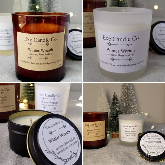 Winter Wreath scented candle collection