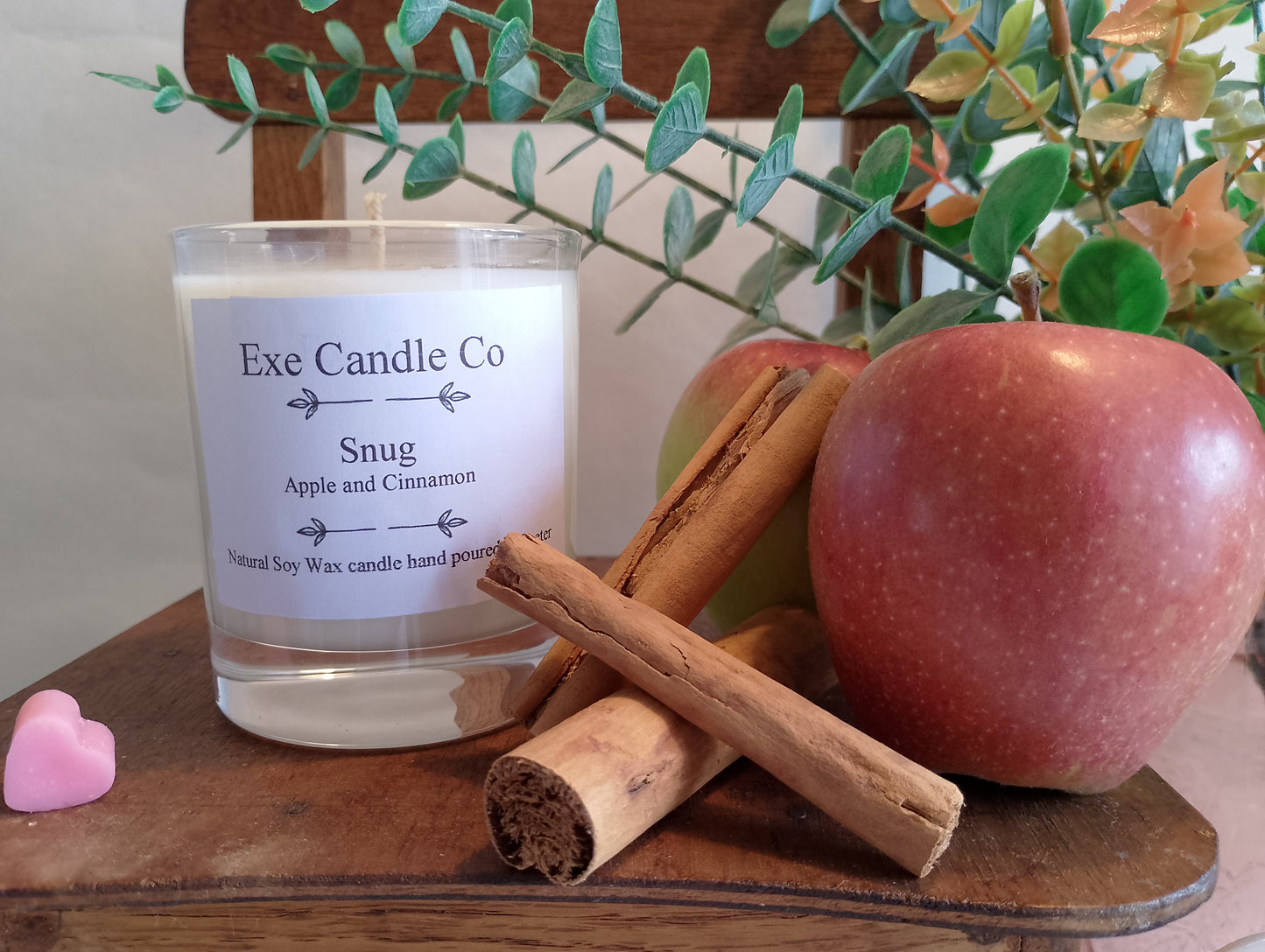 Snug Collection- Apple and Cinnamon scented soy wax candles and wax melts