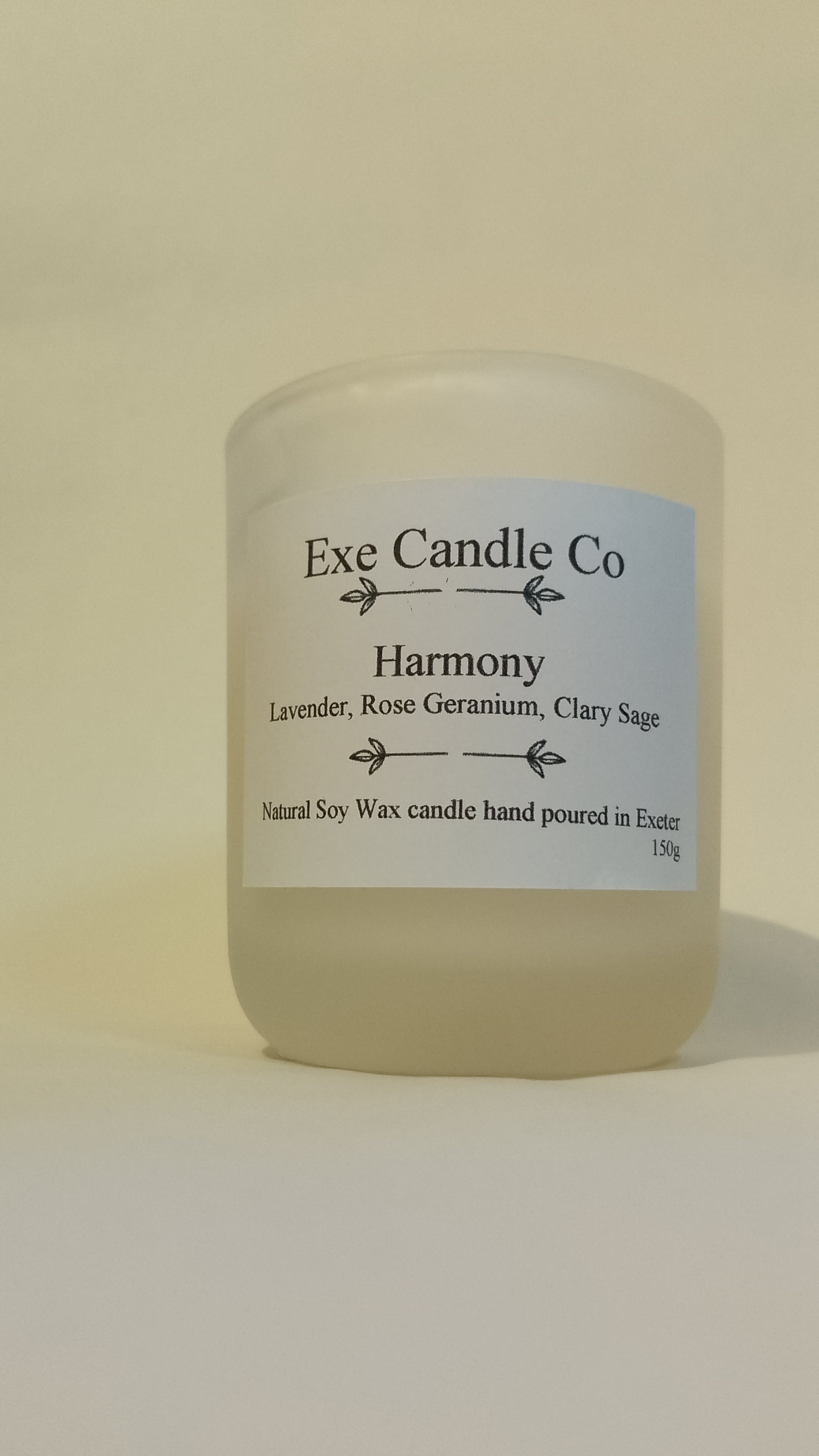 Harmony Candle, essential oil candle, lavender, Clary sage, rose geranium, help with meditation and healing