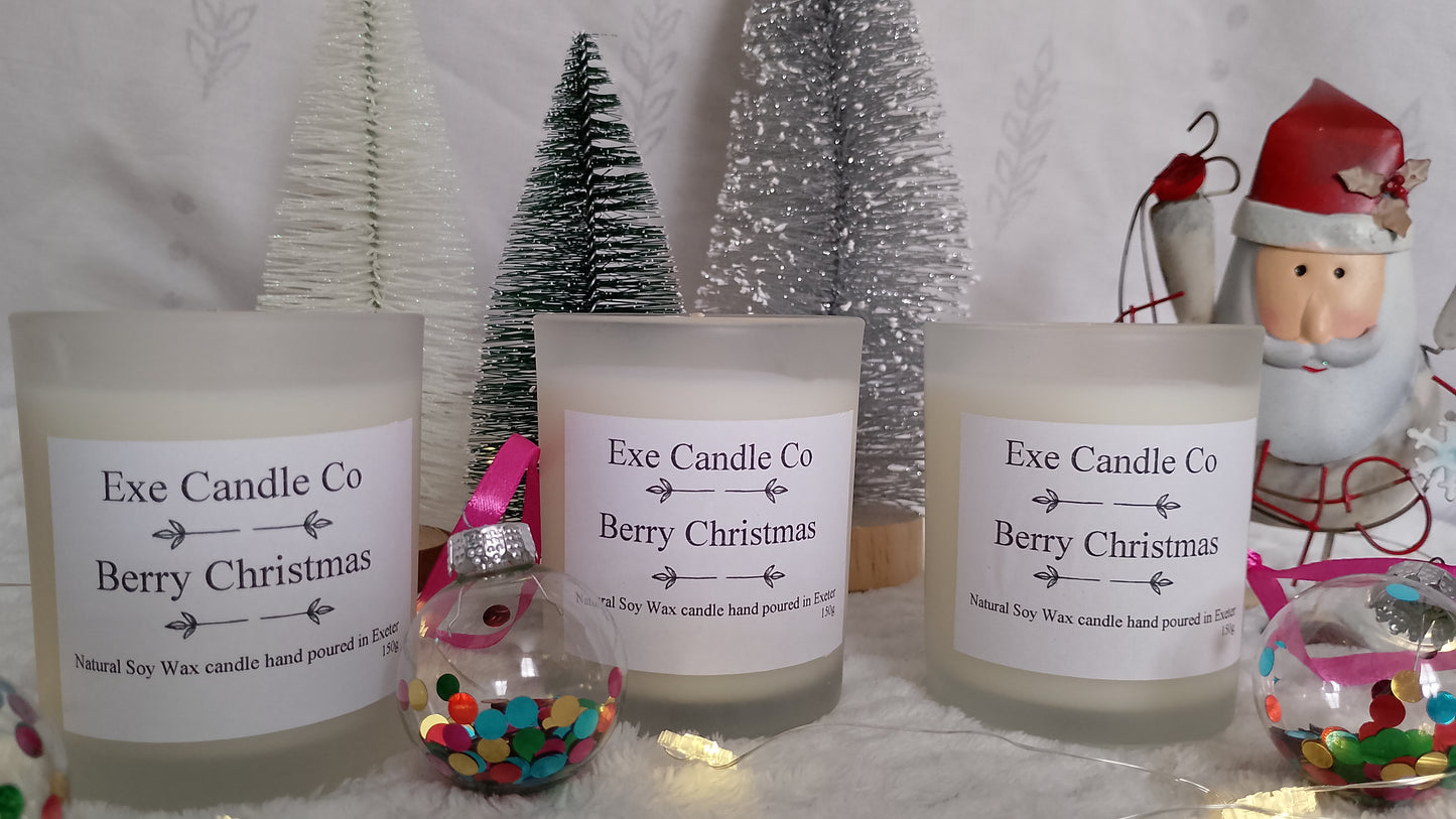 Christmas Berry Christmas - scented soy wax candles