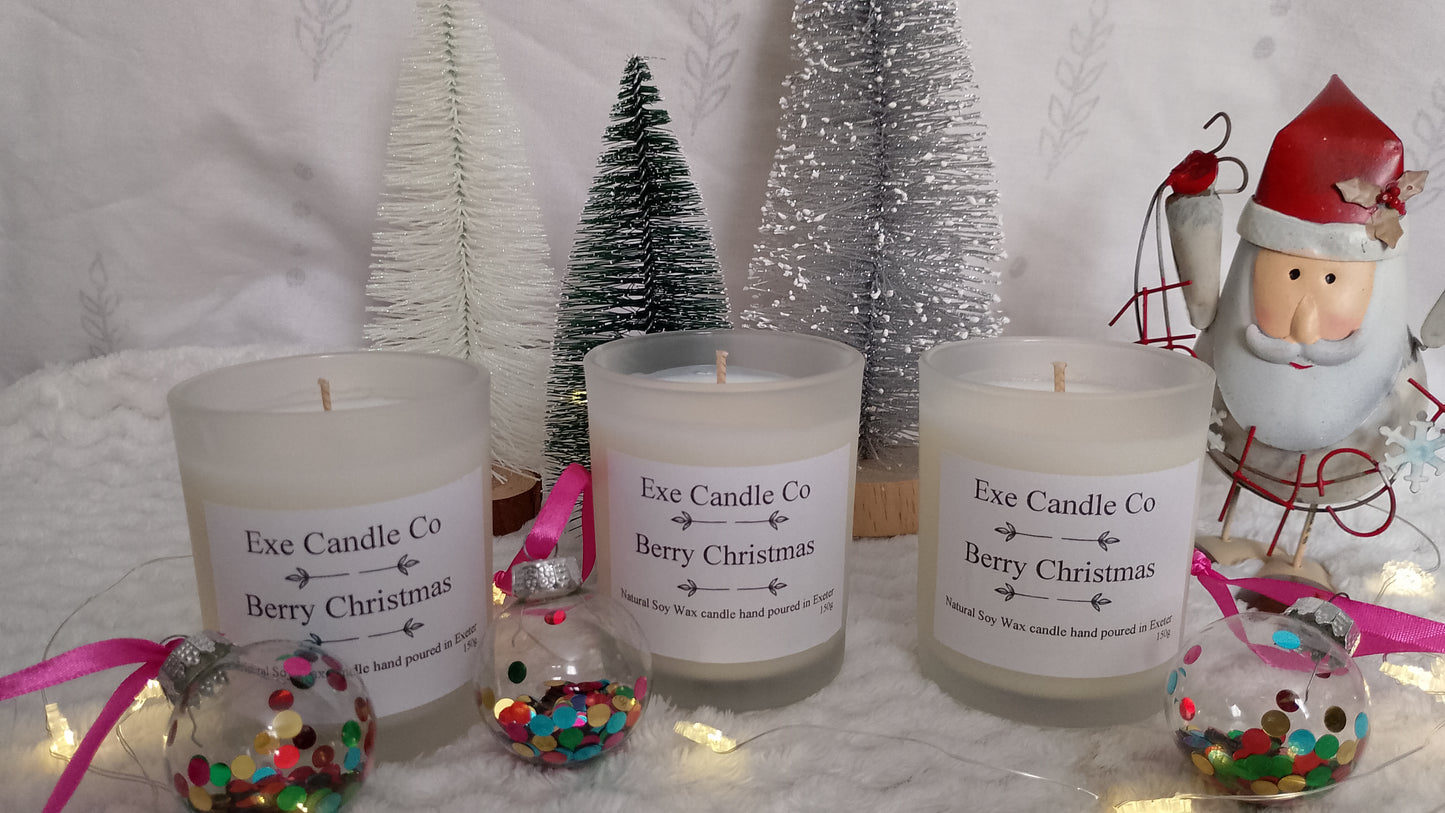 Christmas Berry Christmas - scented soy wax candles