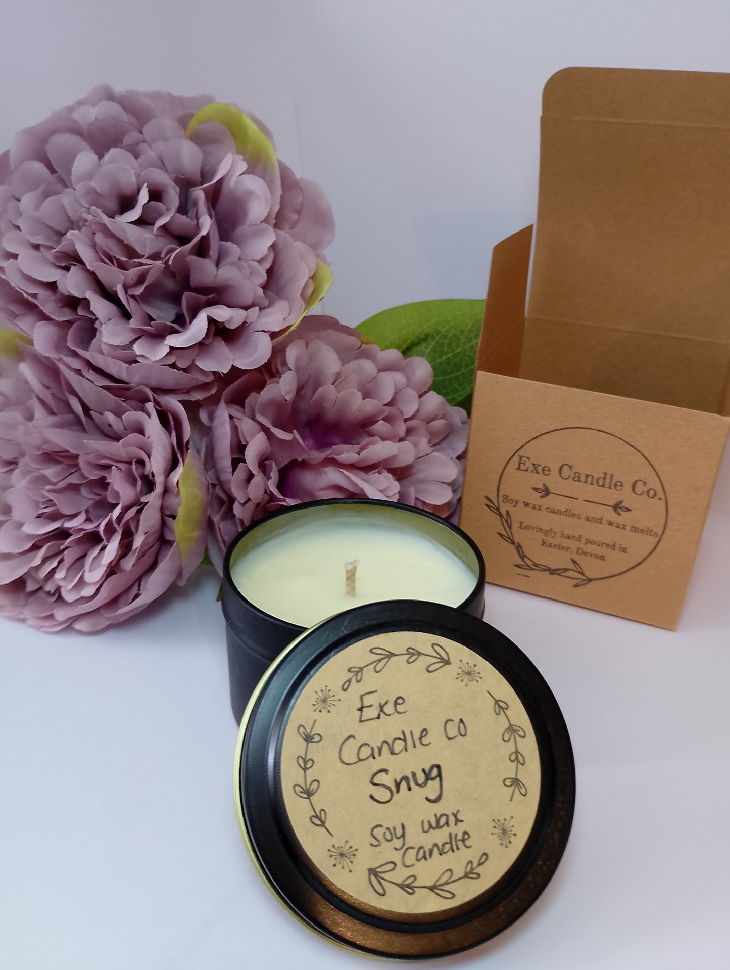 Scented soy wax collection - 'Snug' Apple and Cinnamon scented soy wax candles