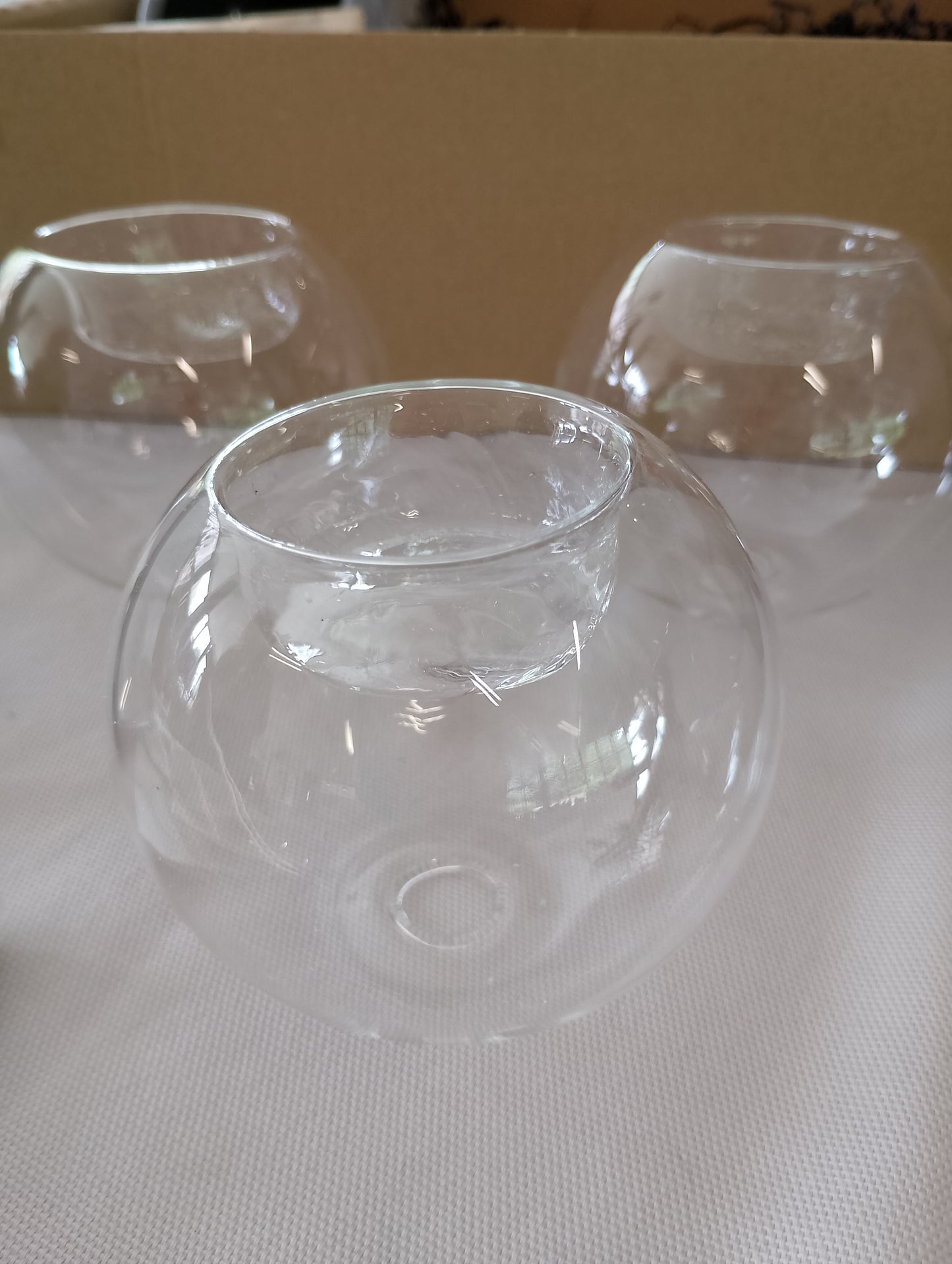 Tealight holder - glass bubble shaped tealight candle holder