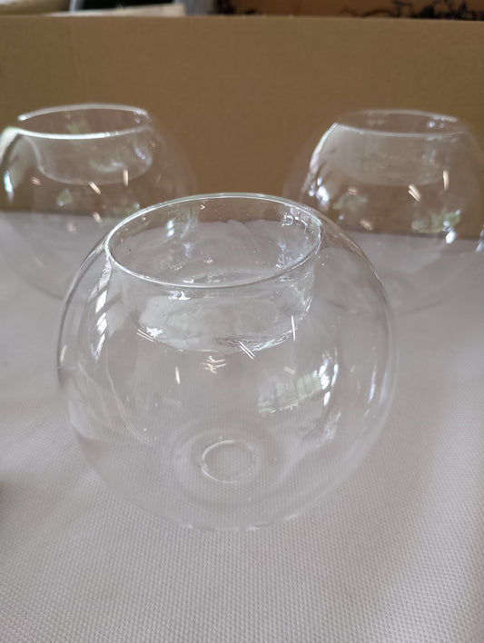 Tealight holder - glass bubble shaped tealight candle holder